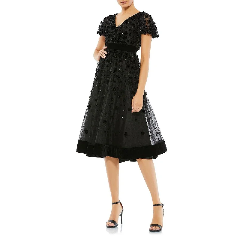  Trendy Women's FashionWomens Embellished Midi Cocktail and Party Dress Trendy Women's Fashion