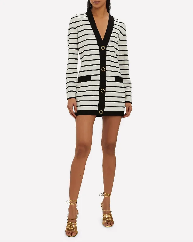  Affordable Women's Clothing Sale OnlineSybilla Cardigan Sweater Dress In Black/white Affordable Women's Clothing Sale Online