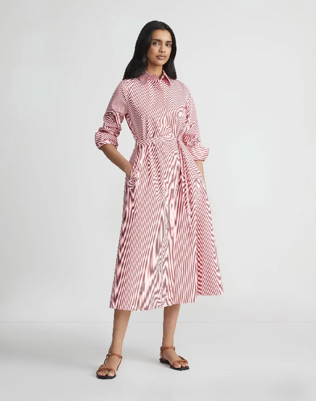  Women's Plus-Size AttireStripe Cotton Poplin Shirtdress Women's Plus-Size Attire