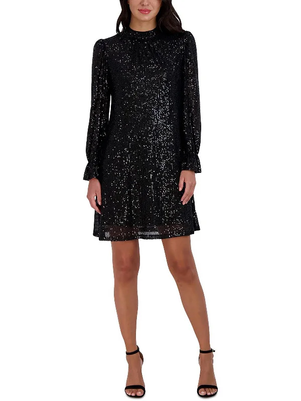  Women's Outfit For The OfficeWomens Sequined Mock Neck Sheath Dress Women's Outfit For The Office