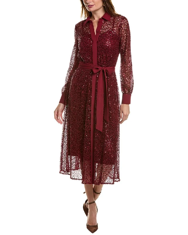  Contemporary Women's ClothingAnne Klein Sequin Lace Shirtdress Contemporary Women's Clothing