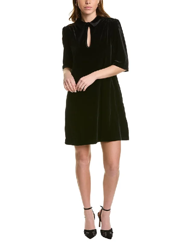  Women's Cozy ClothesTraffic People Peep Velvet Shift Dress Women's Cozy Clothes