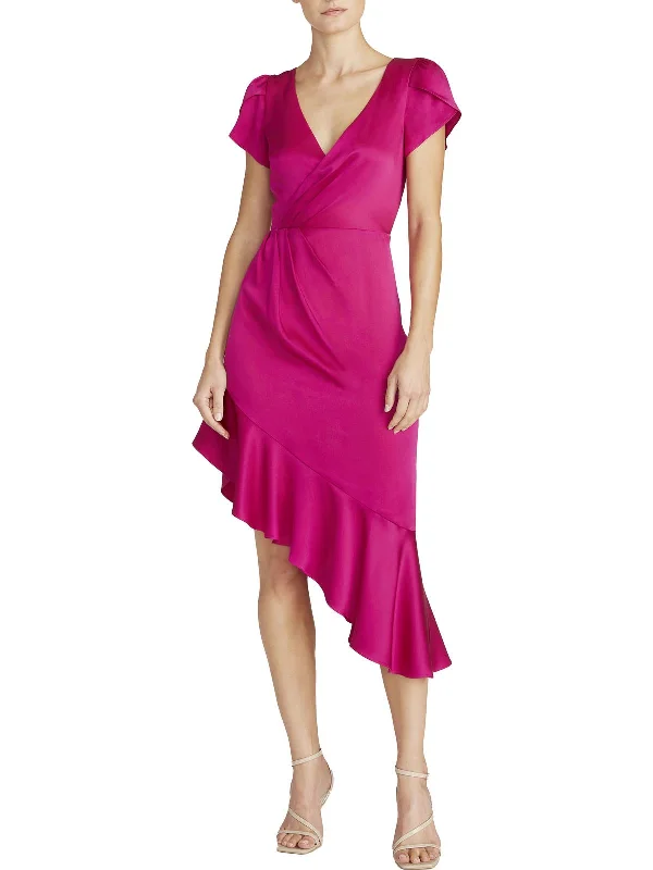  Chic Women's AttireWomens Asymmetric Midi Cocktail and Party Dress Chic Women's Attire