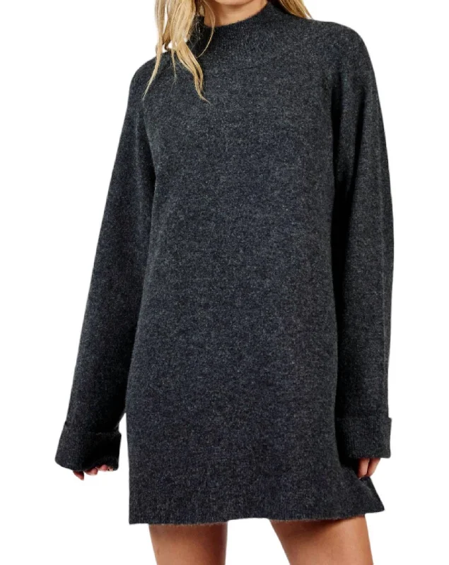  Women ClothesCarson Sweater Dress In Charcoal Women Clothes