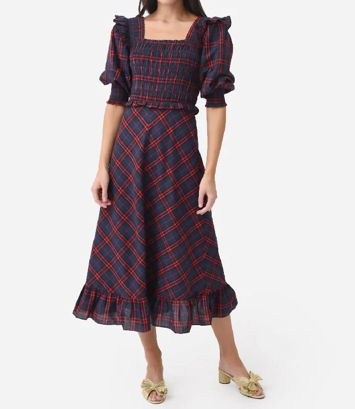  Chic Casual Wardrobe EssentialsAnnie Dress In Navy & Red Plaid Chic Casual Wardrobe Essentials