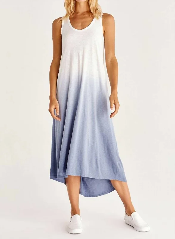  Best Online Boutiques For WomenAmalfi Slub Dip-Dye Dress In Ocean Best Online Boutiques For Women