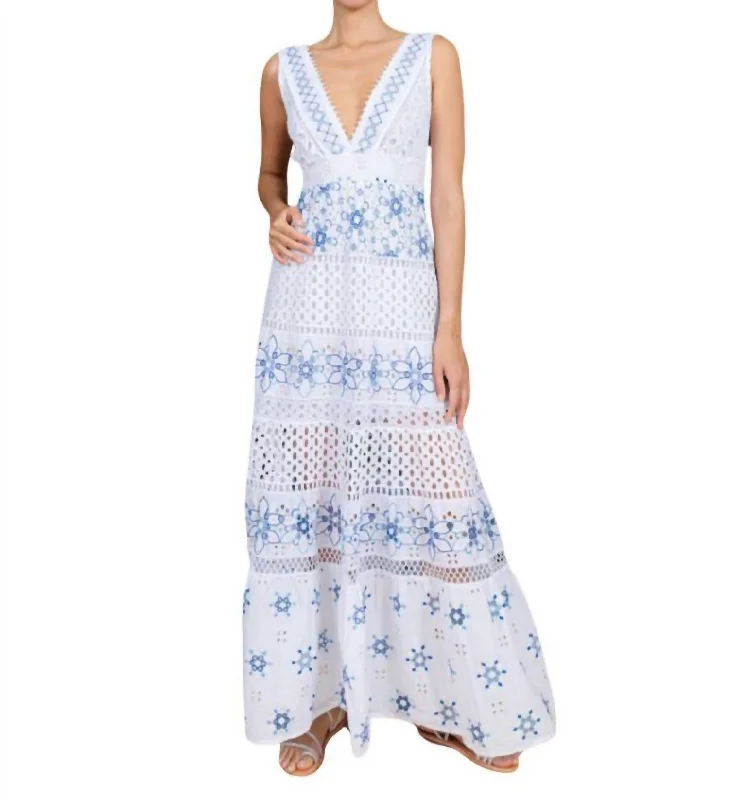  Women's Trendy GarmentsAppia Embroidered Cotton Dress In White Women's Trendy Garments