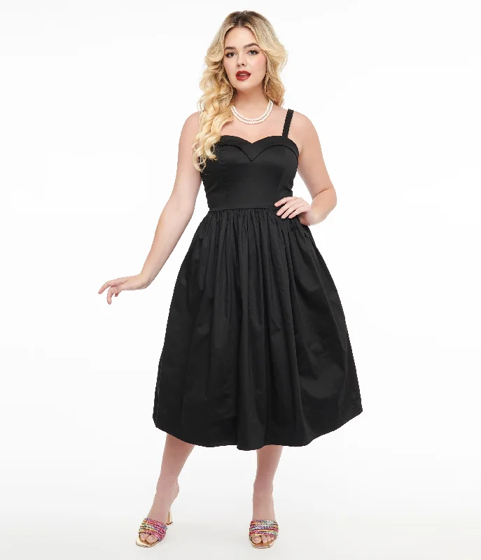  Clothing SalesCollectif 1950s Black Kiana Swing Dress Clothing Sales