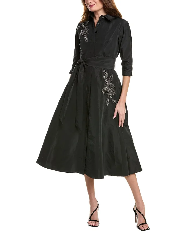  Comfortable Lounge ClothingTeri Jon by Rickie Freeman Taffeta Shirtdress Comfortable Lounge Clothing