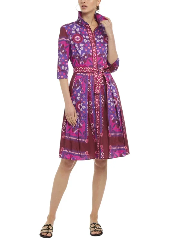  High-Quality Women's Fashion DressesKelly Dress In Etro Violet High-Quality Women's Fashion Dresses