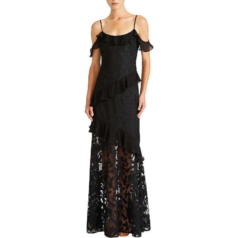  Sustainable Fashion Womens Lace Overlay Full Length Evening Dress Sustainable Fashion 