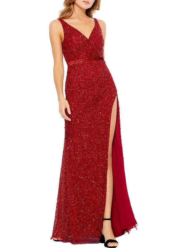  Women's Everyday ApparelWomens Sequined Maxi Evening Dress Women's Everyday Apparel