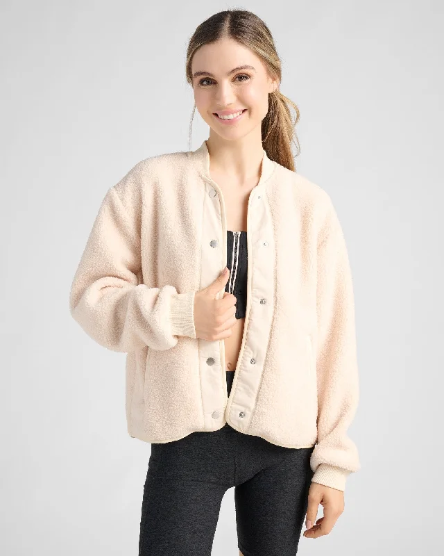  Women's Stylish OuterwearTextured Bomber Women's Stylish Outerwear