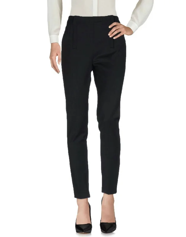  Women ClothingWomen's Wool Blend Front & Ankle Zip Slim Pants In Black Women Clothing