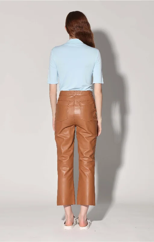  Women's Cozy Outfit For LoungingSelma Pant, Camel - Leather Women's Cozy Outfit For Lounging