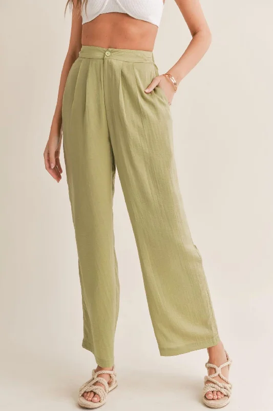  Women's ClothingJuicy Pleated Pants In Sage Mint Women's Clothing