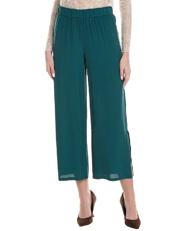  Boho Chic FashionEILEEN FISHER Silk Straight Ankle Pant Boho Chic Fashion