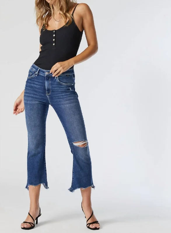  Women's Athletic ClothesAnika Cropped Flare Jeans In Dark Ripped La Vintage Women's Athletic Clothes