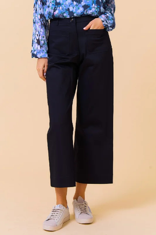  Affordable Fashion Clothing For WomenKendal Stretch Cotton Sateen Trouser | Navy Affordable Fashion Clothing For Women