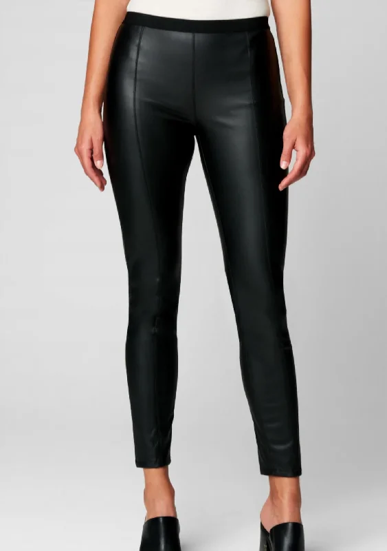  Women's Activewear ApparelVegan Leather Pull-On Pant In Night Walks Women's Activewear Apparel