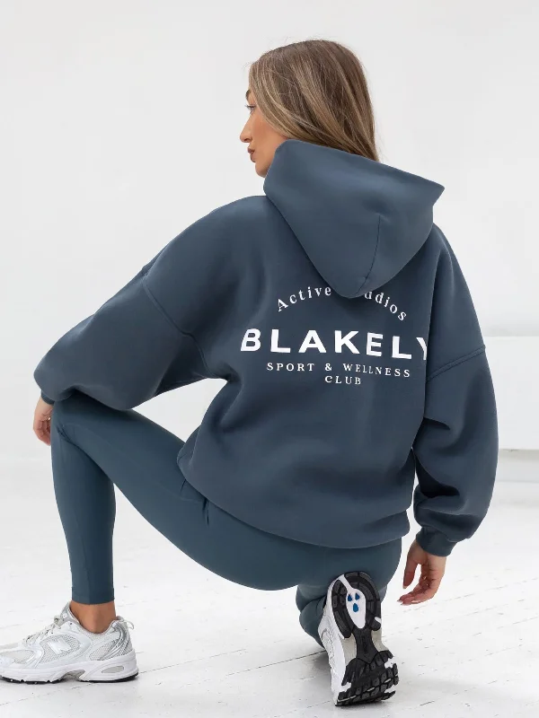  Women's Casual ApparelActive Studios Oversized Hoodie - Slate Blue Women's Casual Apparel