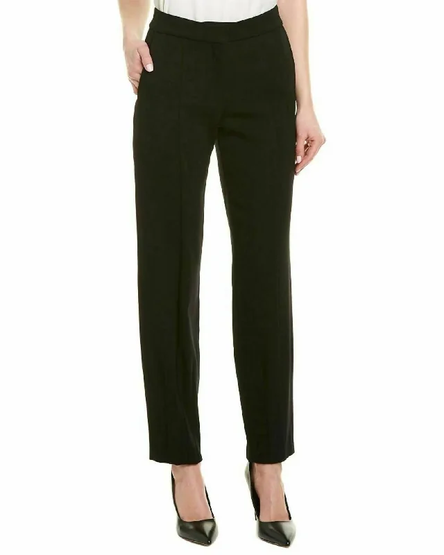  Women FashionRefined Wool Seamed Slim Pants In Black Women Fashion