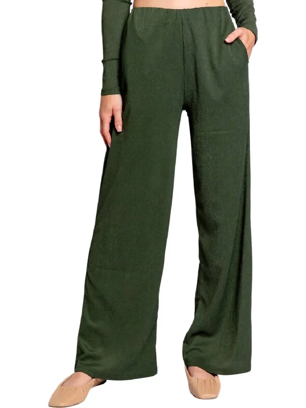  Chic Casual Wardrobe EssentialsEmmerson Wide Leg Pants In Green Chic Casual Wardrobe Essentials