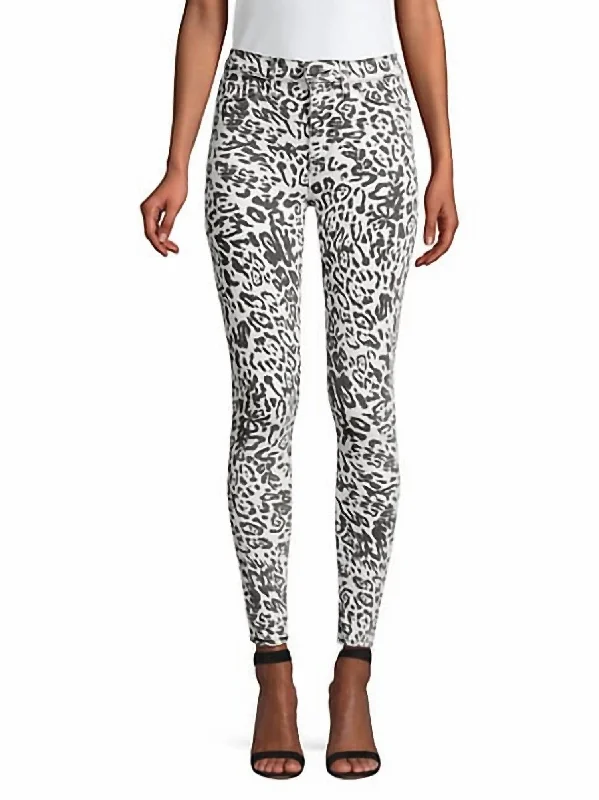  Women's Chic ApparelBarbara High Rise Skinny Jean In Washed Leopard Women's Chic Apparel