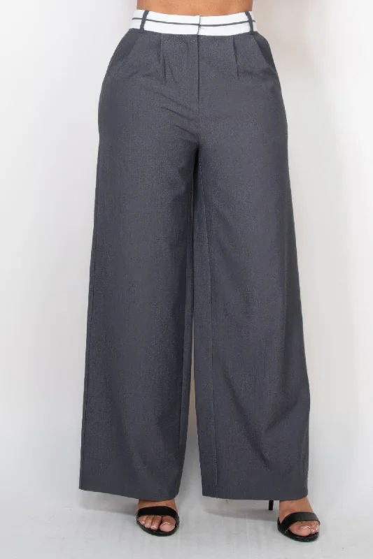  Clothing StorePleated Double Waistband Pants Clothing Store