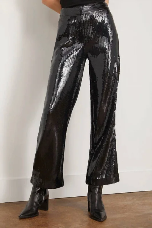  Women's Travel GarmentsAgneta Trouser In Black Sequin Women's Travel Garments