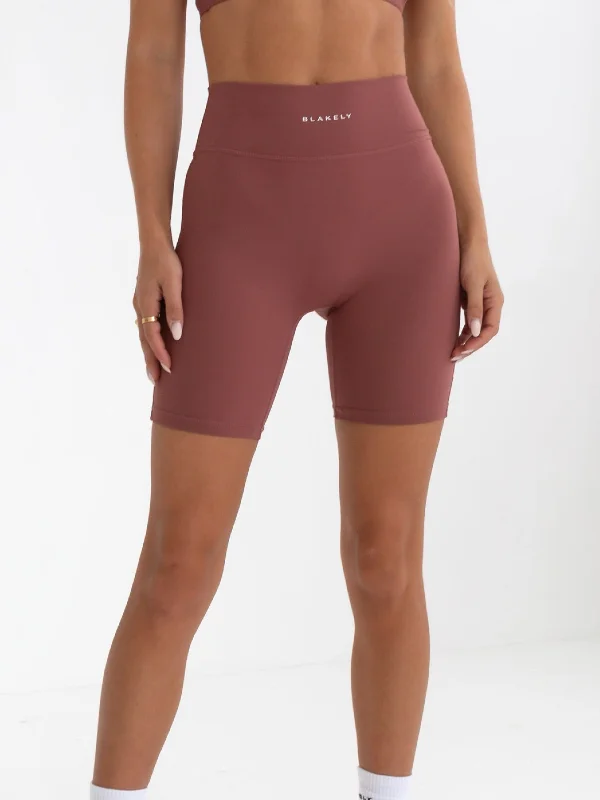  Women's Seasonal Wardrobe ClothingStudio Active Shorts - Burnt Mauve Women's Seasonal Wardrobe Clothing