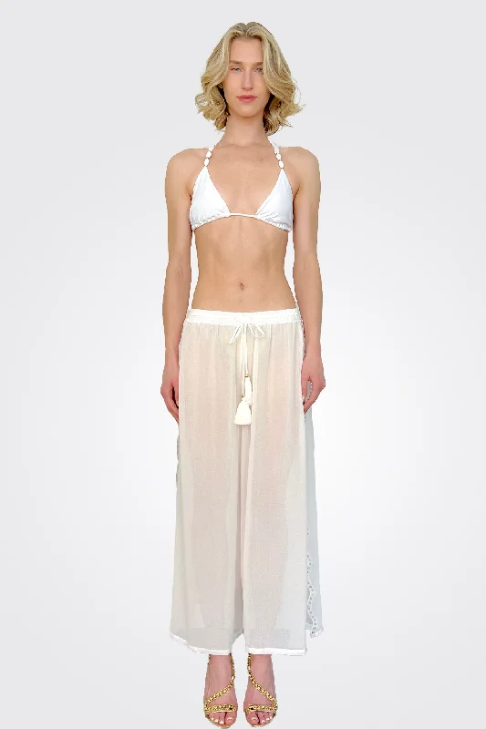  Sale On SaleShelby Tassel Coverup Pants - White Sale On Sale