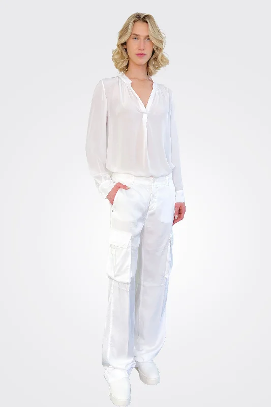  Timeless Women's ClothingVictoria Cargo Pant - White Timeless Women's Clothing