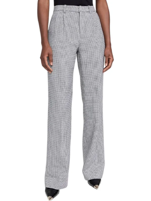  Sale On ClothingThe Low Favorite Pants In Black/white Micro Houndstooth Sale On Clothing