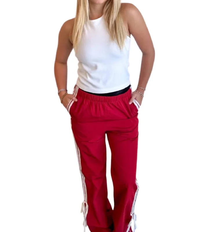  Affordable Women's GarmentsMel Bow Pants In Burgundy Affordable Women's Garments