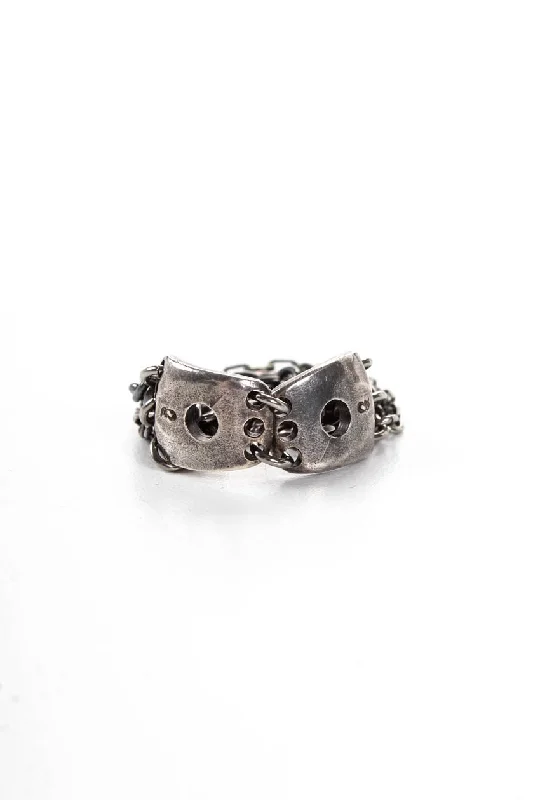  Sale Clothes OnlineGunda Womens Sterling Silver Gunmetal Tone Multichain Ring Sale Clothes Online