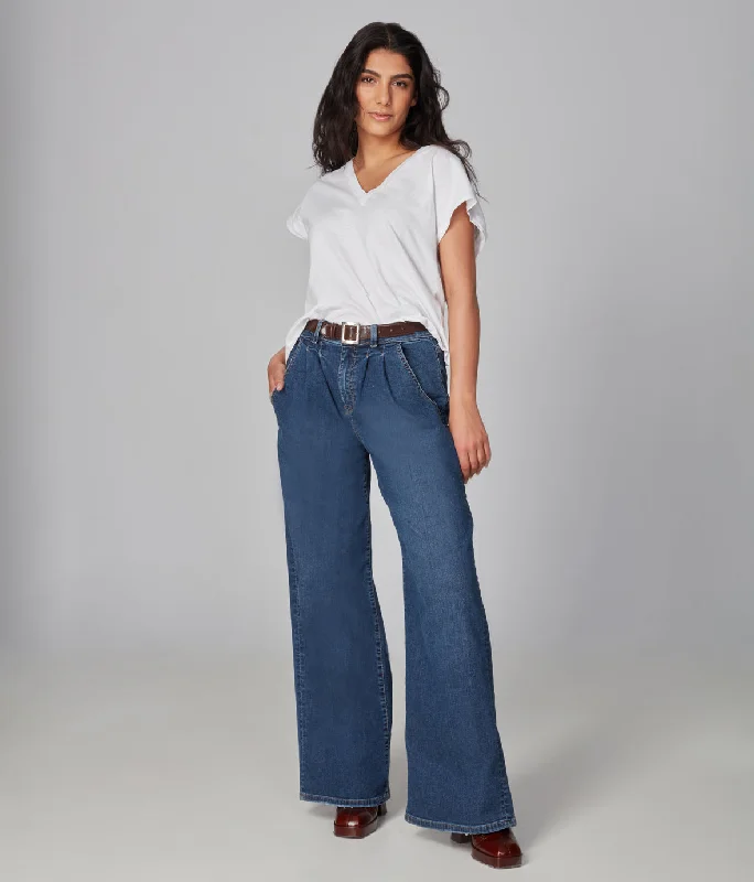  Women's Holiday ClothingMILAN-NS High Rise Wide Leg Jeans Women's Holiday Clothing