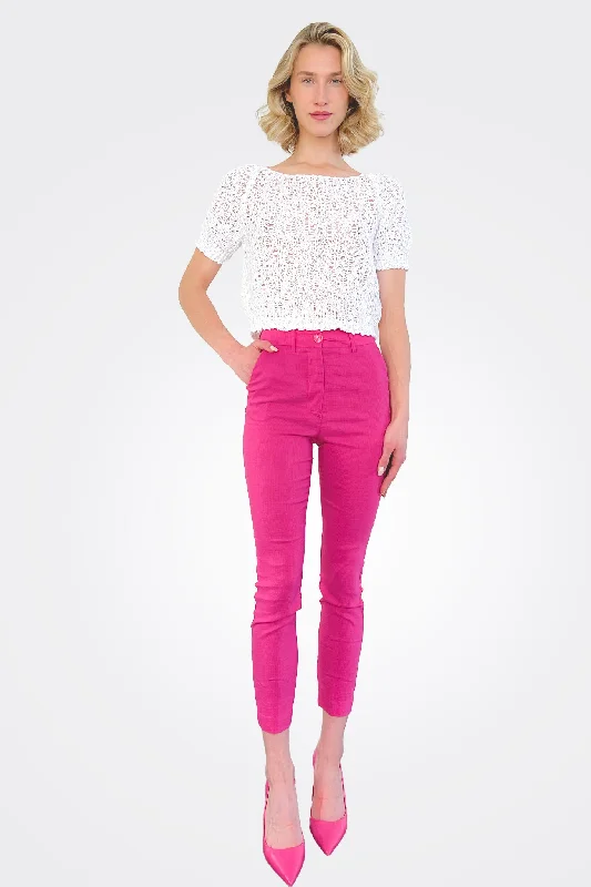  Glamorous Evening WearLyon Cotton Pants - Fucsia Glamorous Evening Wear