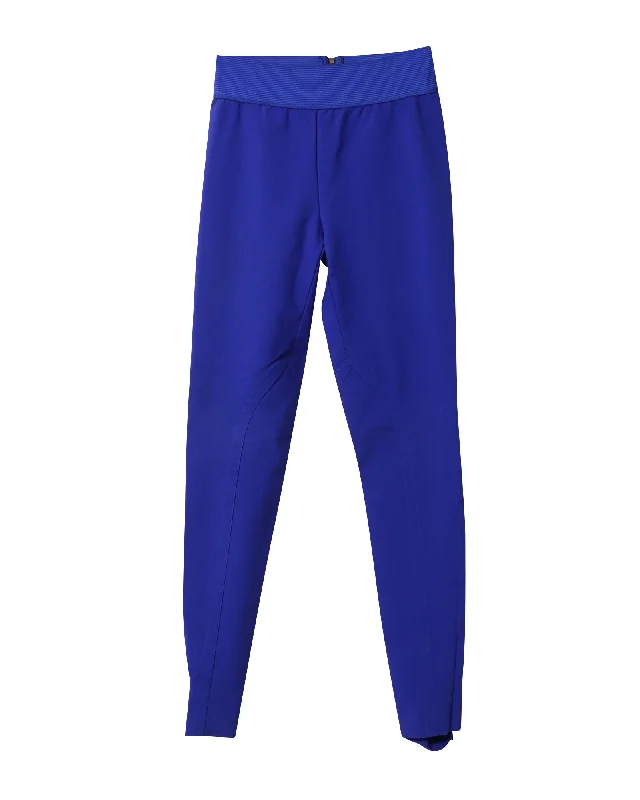  Women's Everyday AttireStella McCartney High Waisted Stretch Skinny Pants in Blue Cotton Women's Everyday Attire