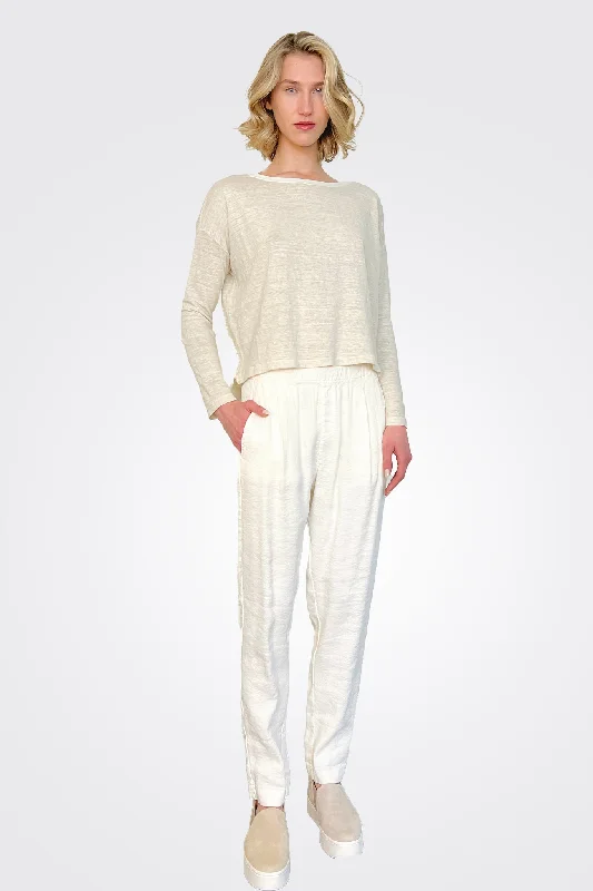  Early Bird OfferLinen Trousers - Ivory Early Bird Offer