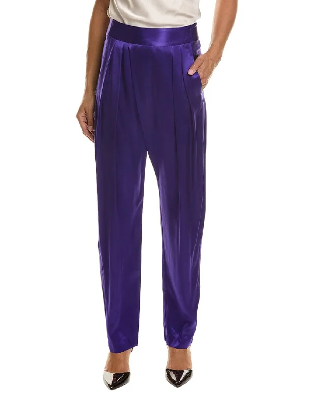  Women's Tailored OutfitTHE SEI Draped Pleat Silk Trouser Women's Tailored Outfit