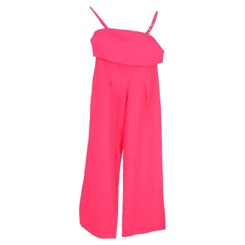  Casual and Comfortable OutfitsReformation Sleeveless Top and Wide-Leg Pants Set in Pink Linen Casual and Comfortable Outfits