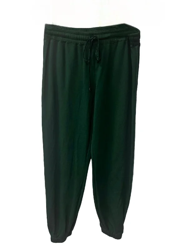  High-End Women's ApparelElastic Vintage Sweatpants In Evergreen High-End Women's Apparel