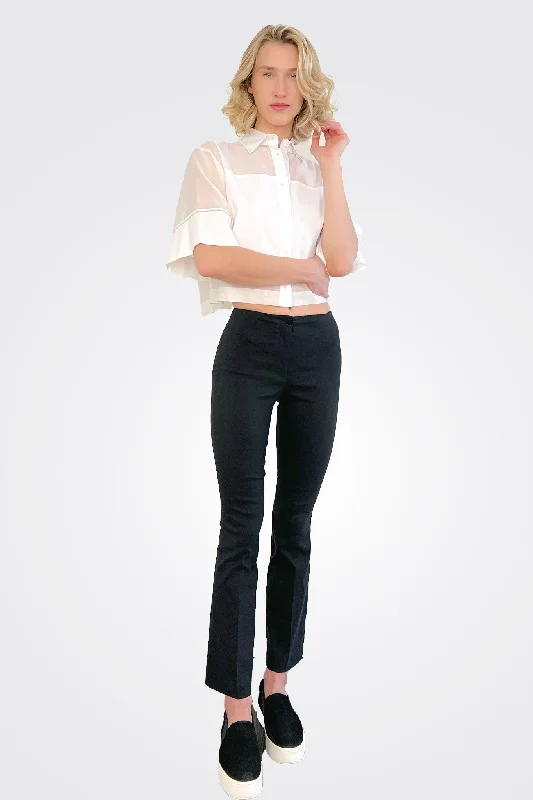  Online Shopping BoutiquesCrop Trousers - Noir Online Shopping Boutiques