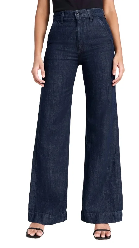  Women's Vacation GarmentsDenim Trouser Jean In Indigo Linen Women's Vacation Garments