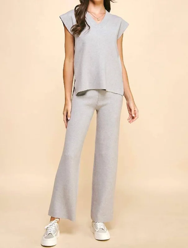  Women's Relaxed OutfitStraight Leg Sweater Pants In Grey Women's Relaxed Outfit