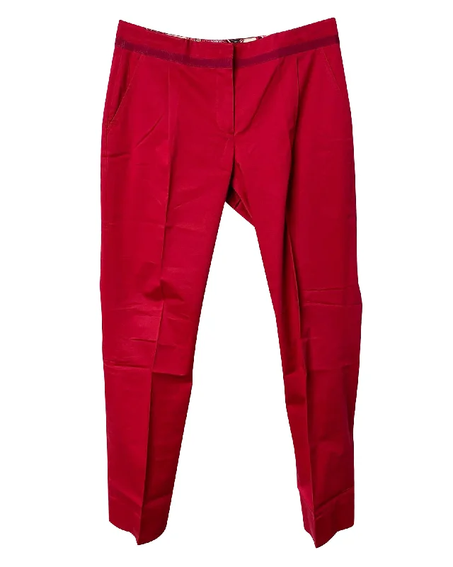  Casual Chic for WomenSalvatore Ferragamo Trousers in Red Cotton Casual Chic for Women