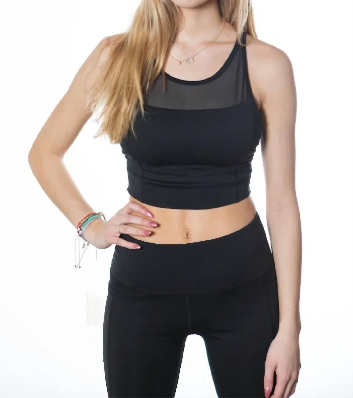  Women's Everyday ClothesAthletics Mesh Sports Bra In Black Women's Everyday Clothes