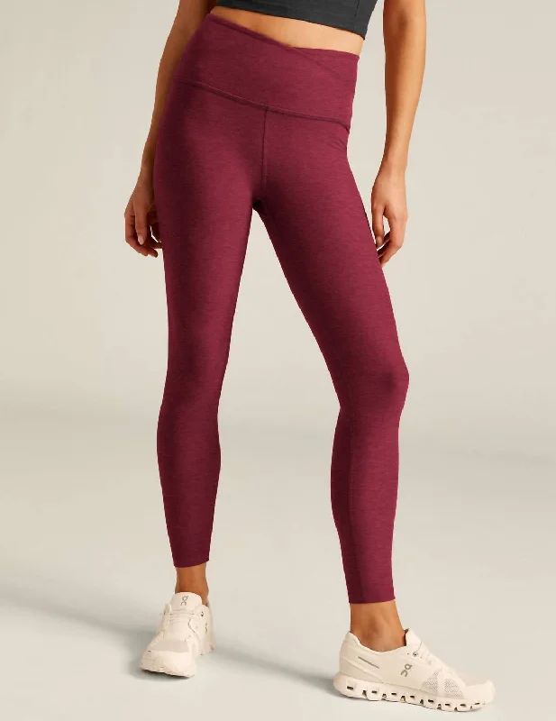  Women's Transitional GarmentsSpacedye At Your Leisure High Waisted Midi Legging In Bordeaux Heather Women's Transitional Garments