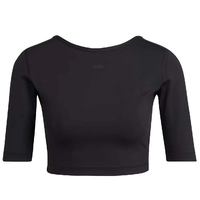  Women's High-Fashion Clothesadidas - Women's Aeroready Studio Open-Back Cropped Top (HD8937) Women's High-Fashion Clothes